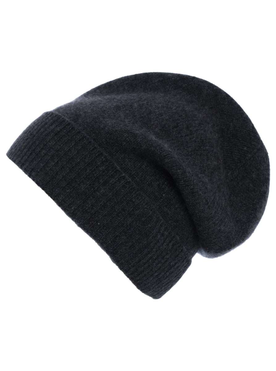 Beanie mit Umschlag reines Kaschmir