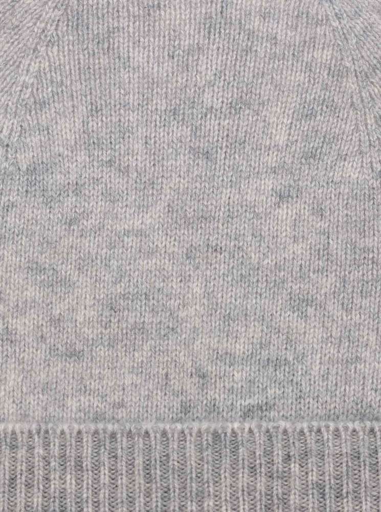 Beanie mit Umschlag reines Kaschmir