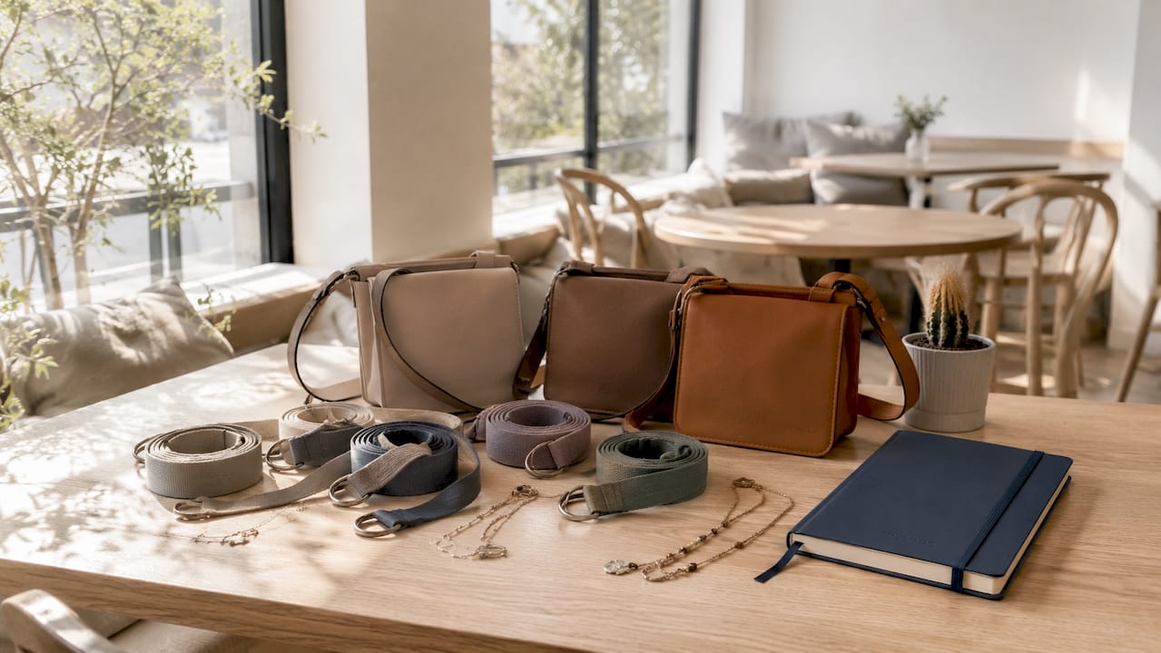 Stilvolle und nachhaltige Accessoires dekorieren den Tisch