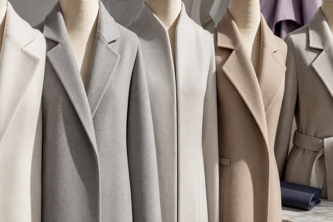 Manteldetails mit schmalem Taillengürtel ohne sichtbares Label