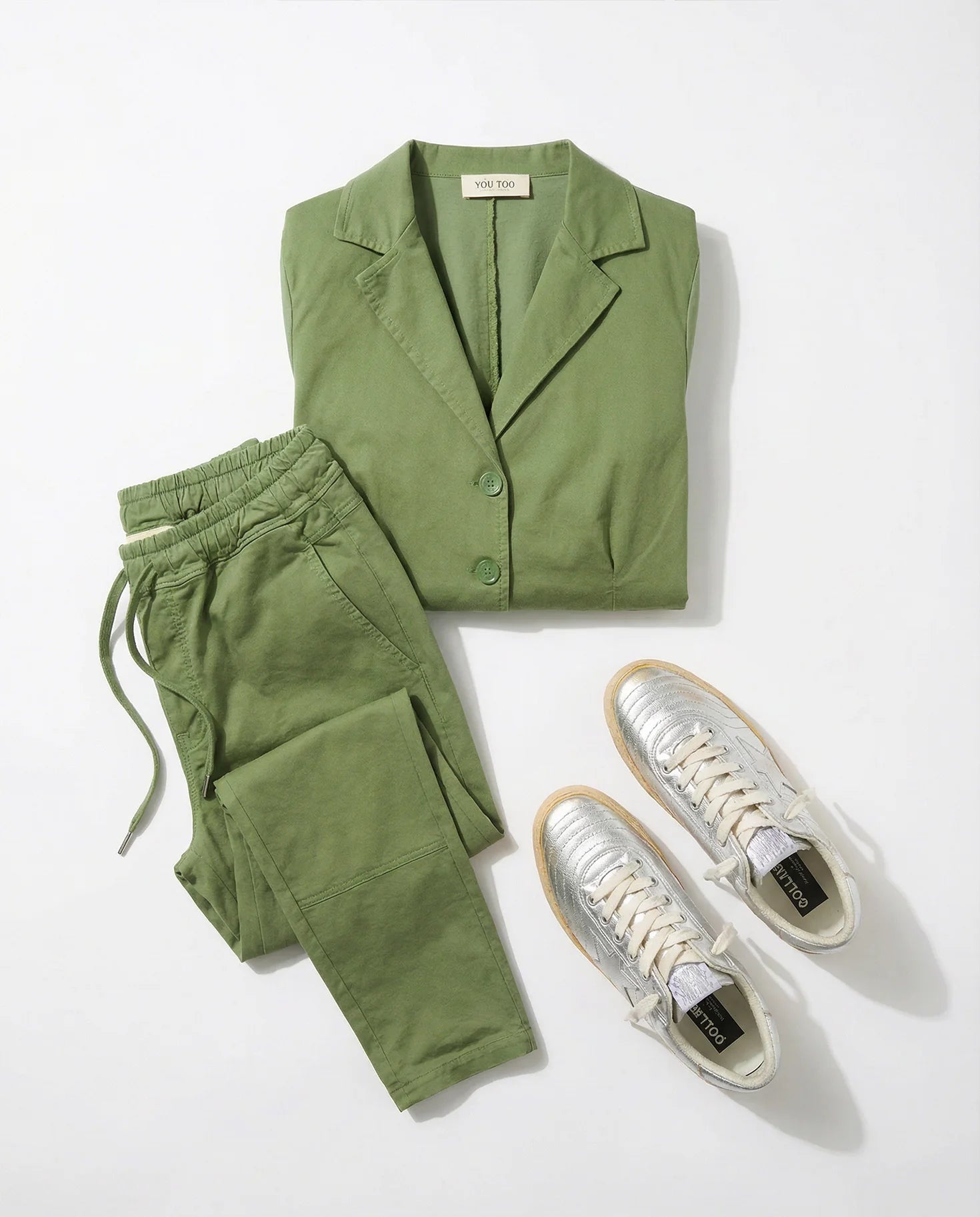 Produktbild Blazer grün und passende Hose #farbe_pesto