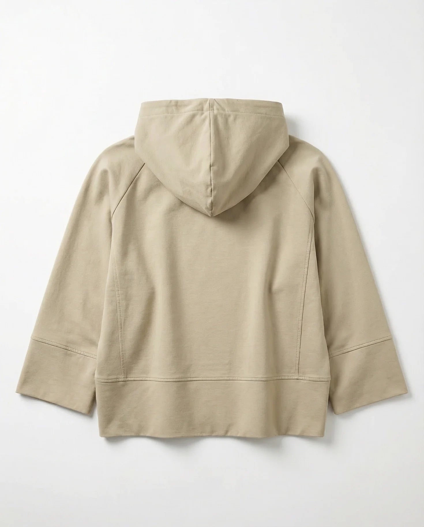 Produktbild Sweatjacke beige Rückansicht #farbe_fossil