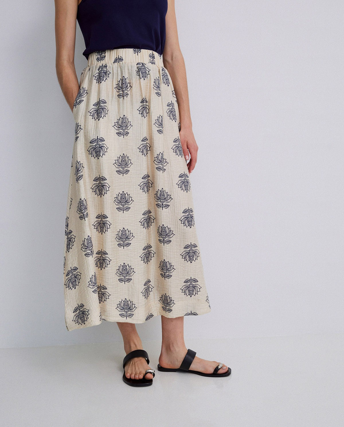 Rock mit floralem Print