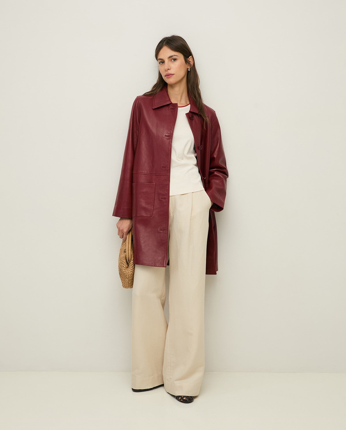 Lange Nappaleder Jacke