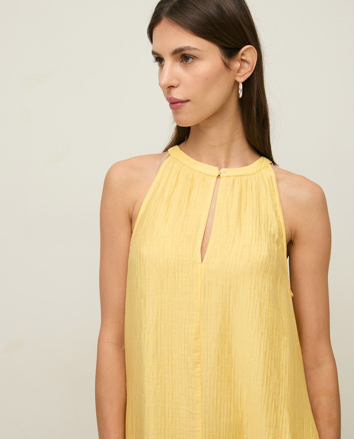 Neckholder Maxikleid mit Raffung