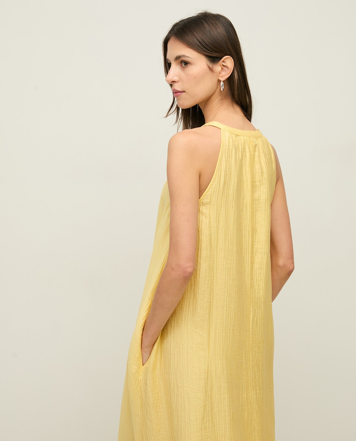 Neckholder Maxikleid mit Raffung