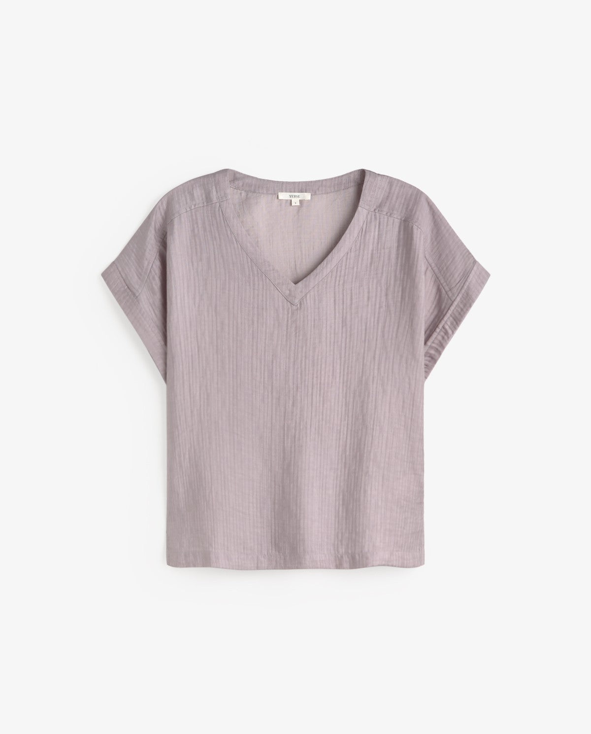 V-Neck Bluse mit Knittereffekt
