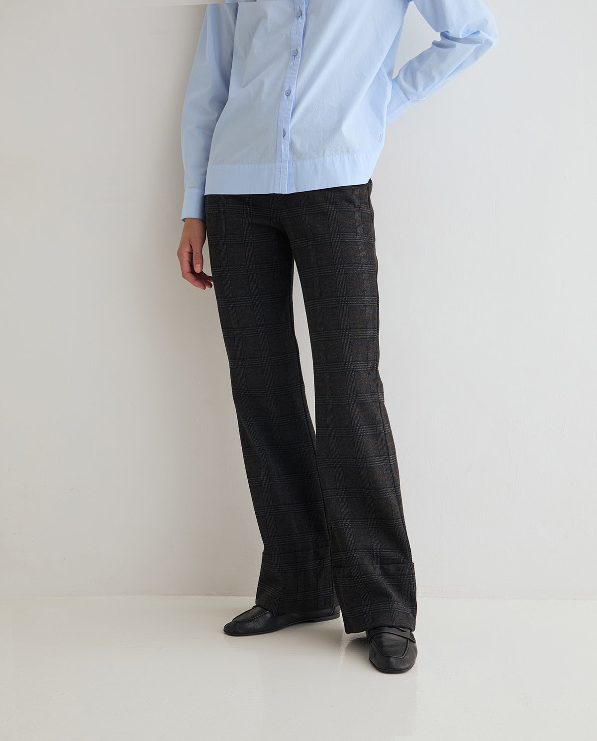 Jacquard Hose mit Karomuster