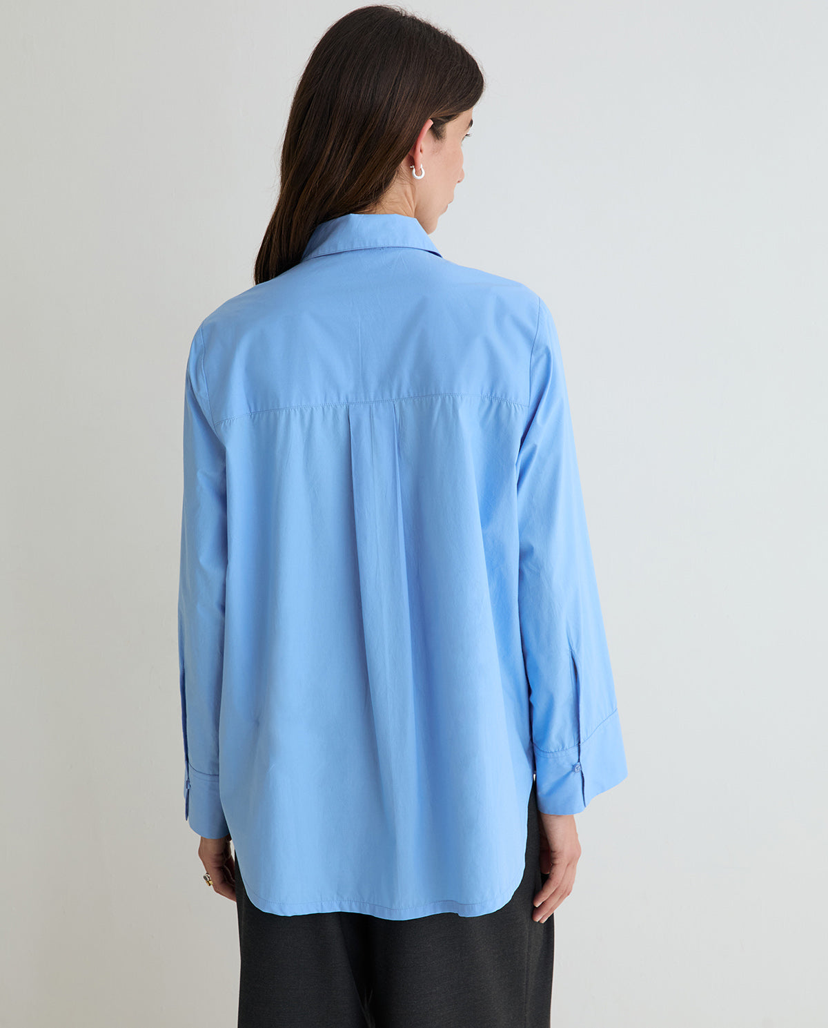 Oversize Popeline Hemdbluse aus Bio Baumwolle