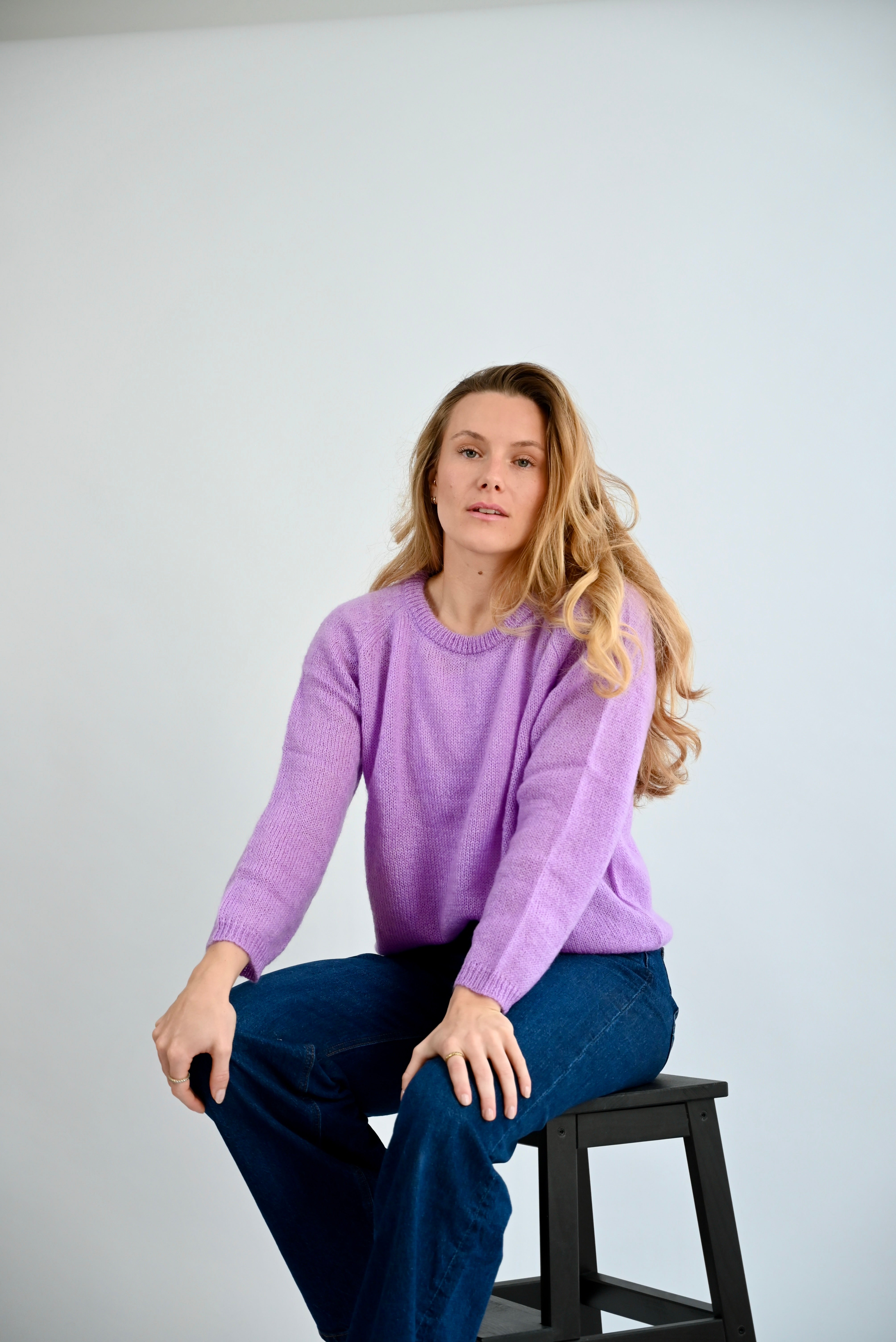 ERWANA Rundhals-Strickpullover