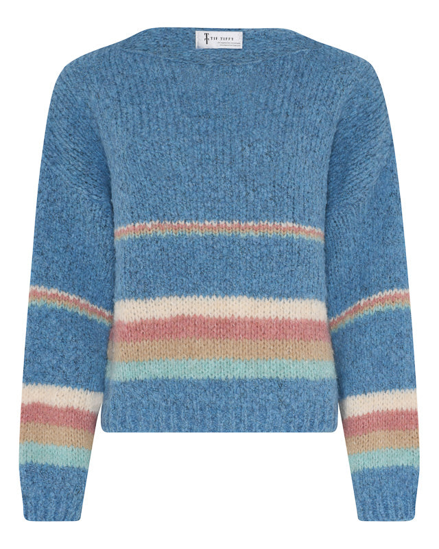 Pullover Galaya TT blau gestreift