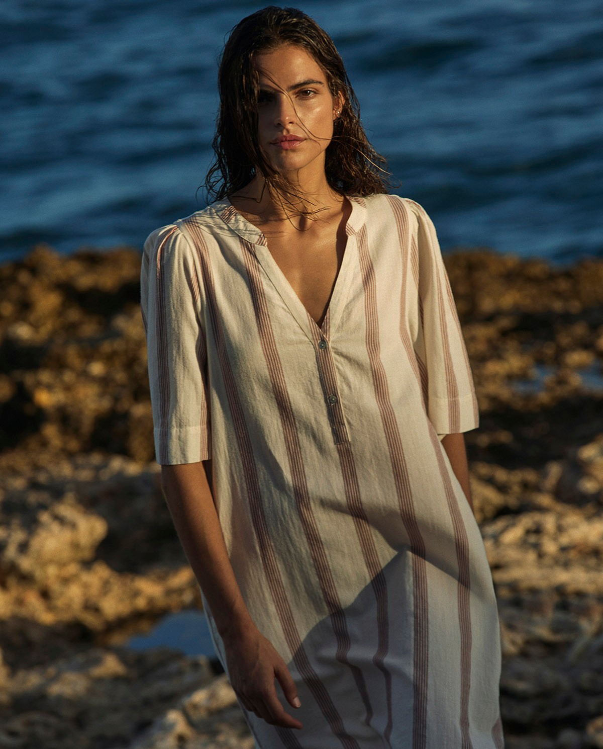 Kurzes Musselin-Kleid