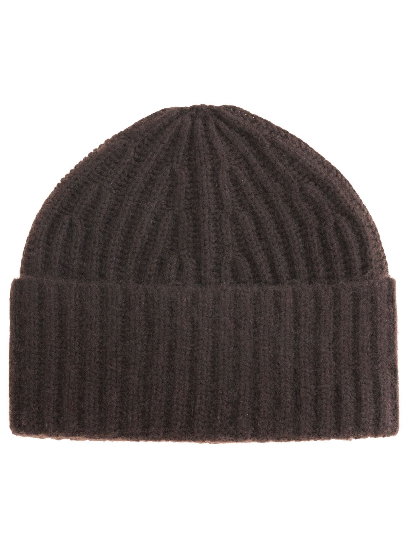 Beanie gerippt reines Kaschmir