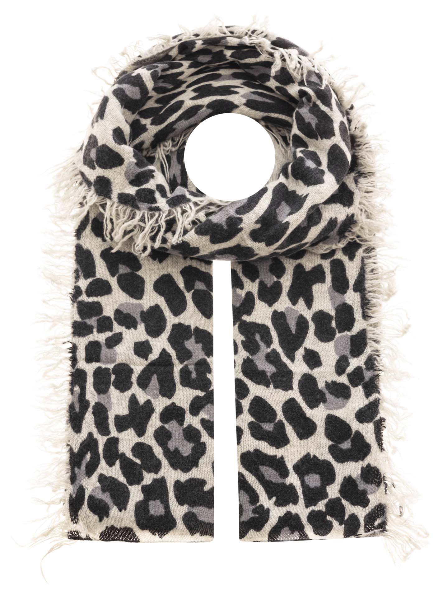 100% Kaschmir XXL Fransenschal "Leo"