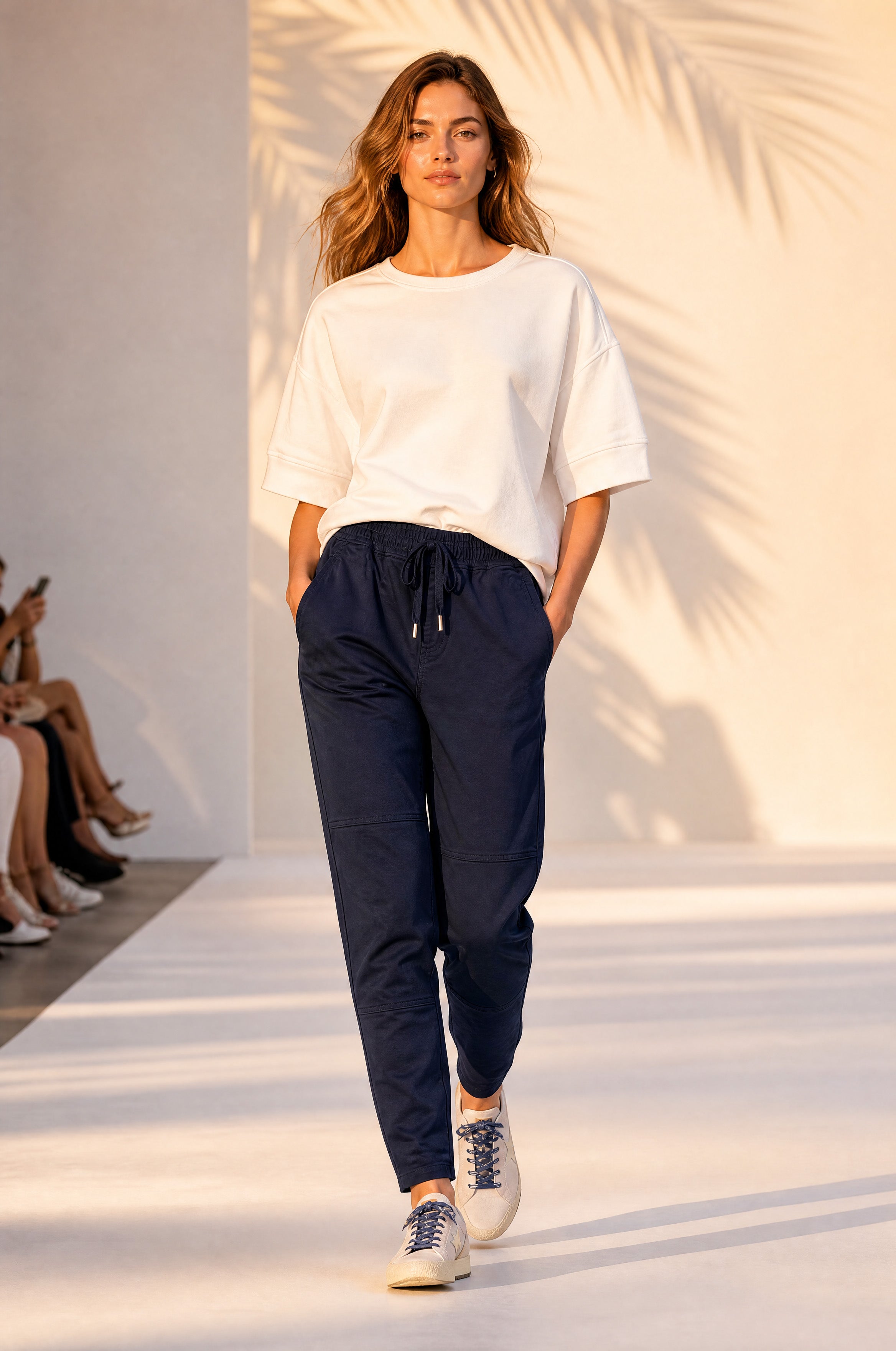 YOU TWO PANT - Nobile Washed – Ansicht von vorne in Midnight #farbe_midnight