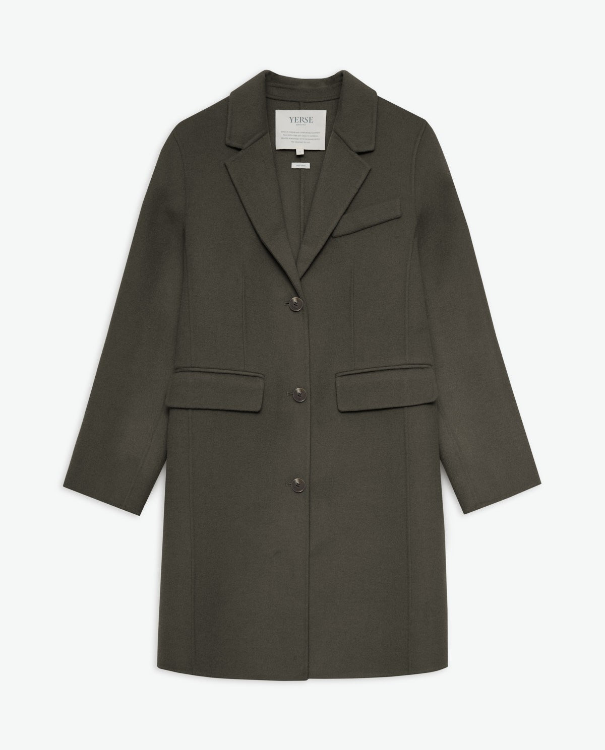 Midi Wollmantel – Produktbild in Khaki #farbe_khaki