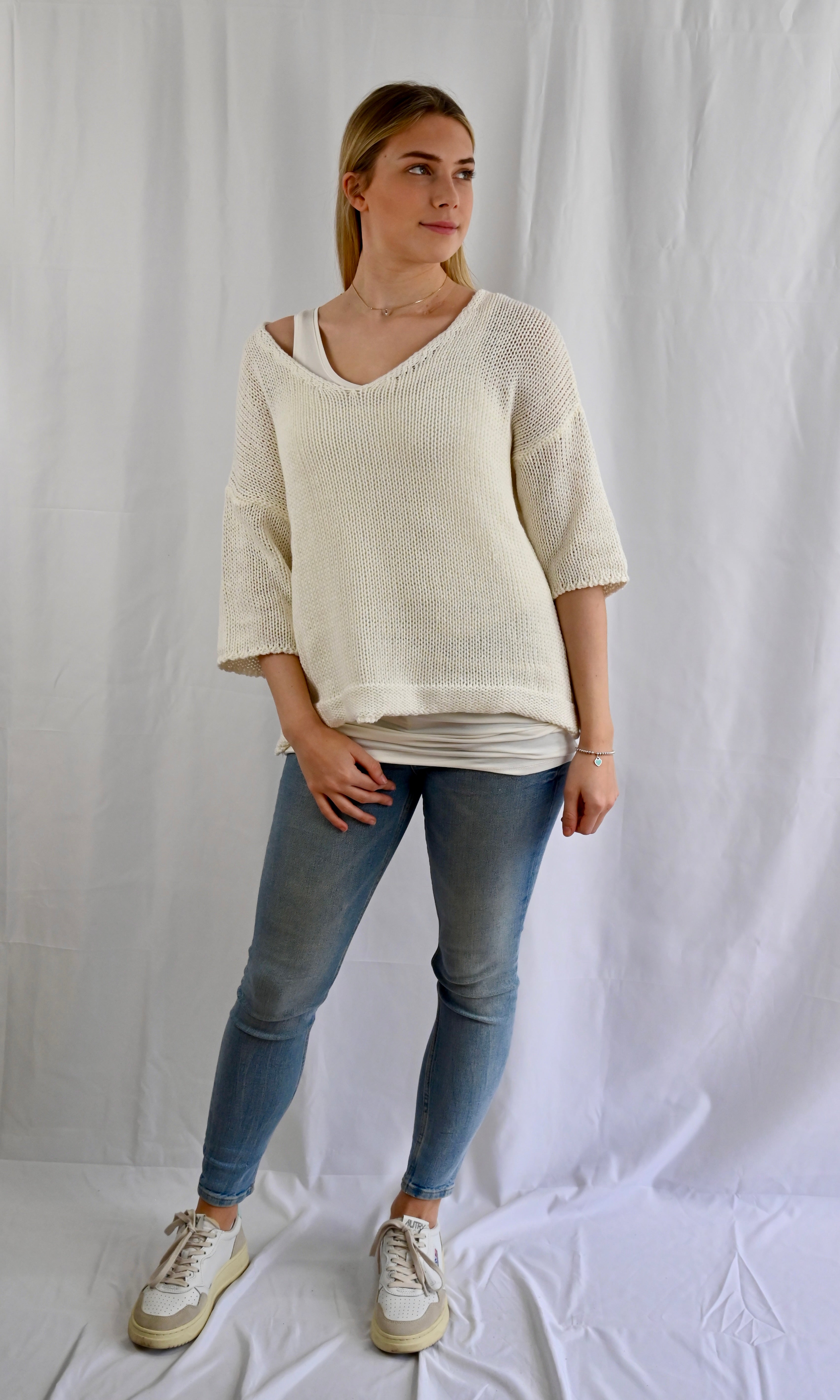 Strickpullover Midi-Arm